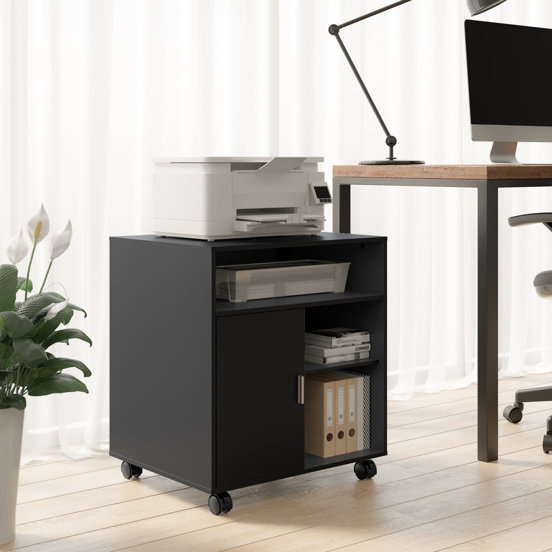 Fitueyes Mobile Printer Stand With Door Reviews Wayfair
